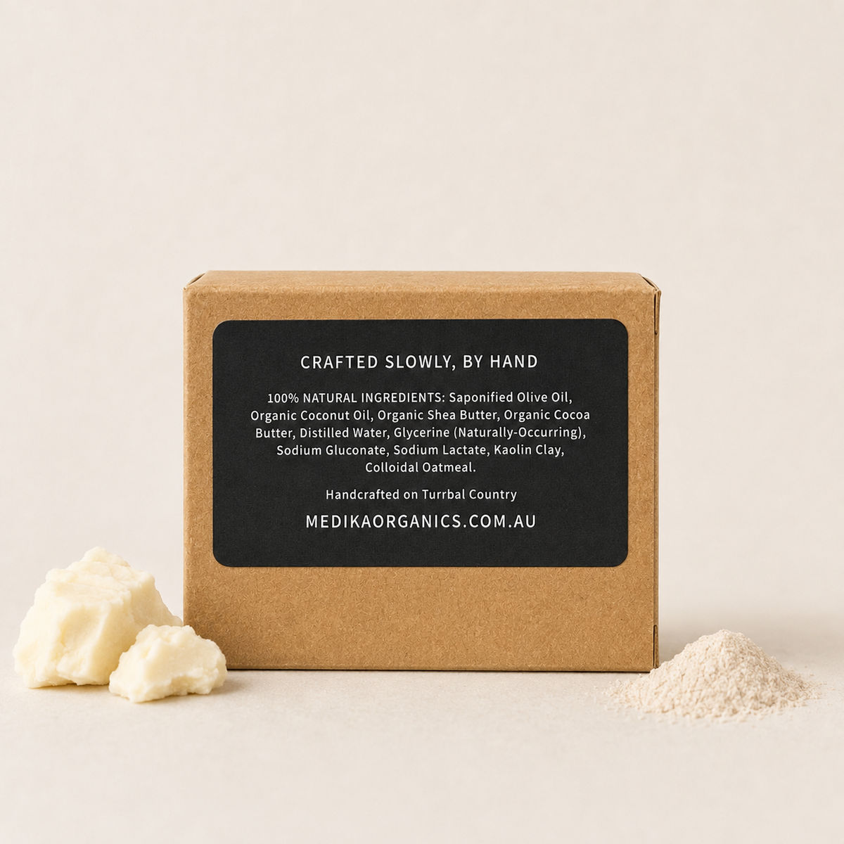 Medika Organics Shea Butter Soap Bar 130g, Handmade In Queensland