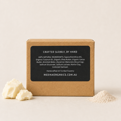 Medika Organics Shea Butter Soap Bar 130g, Handmade In Queensland