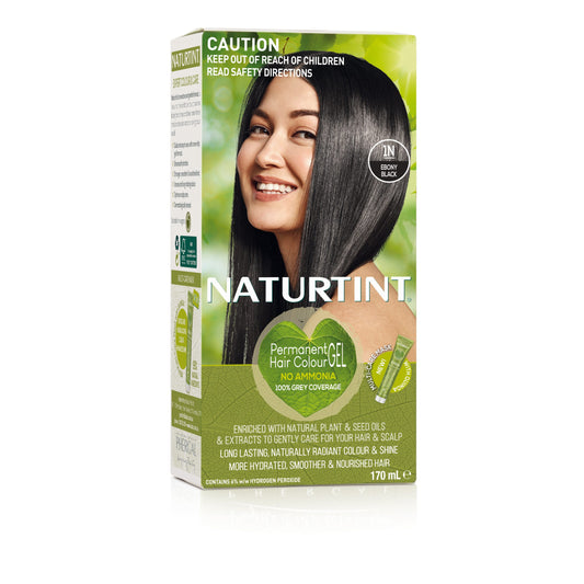 Naturtint Permanent Hair Colour Gel; No Ammonia 170mL, 1N Ebony Black