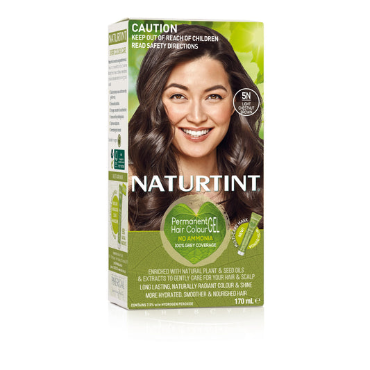 Naturtint Permanent Hair Colour Gel; No Ammonia 170mL, 5N Light Chestnut Brown