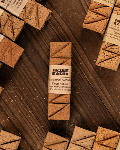 Tribe Earth Deep Nature Incense Plank | 10 Triangles Per Plank, With Lemon Eucalyptus & Honey Myrtle