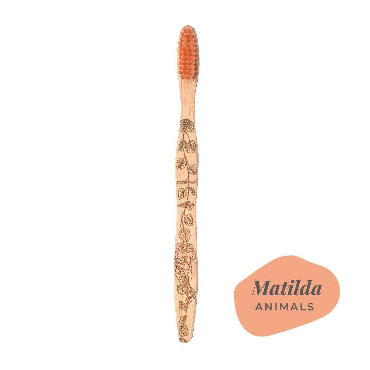 Brush it On Adult Soft Bristles Bamboo Toothbrush, Matilda Design