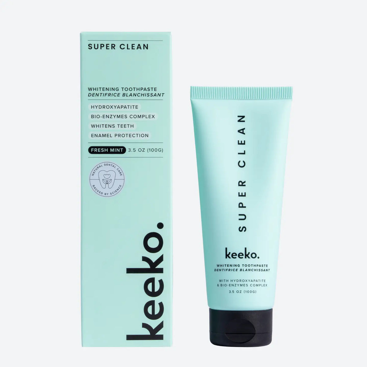 Keeko Super Clean Whitening Toothpaste 100g, With Hydroxyapatite For Enamel Protection