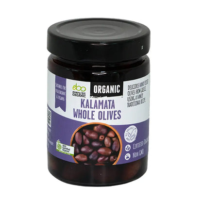 Every Bit Organic Kalamata Whole Olives 300g, Product Of Greece
