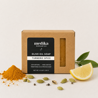 Medika Organics Turmeric Soap Bar 130g, Handmade In Queensland