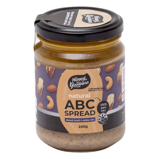 Honest To Goodness Natural ABC {Almonds, Brazil & Cashew Nuts} 240g, 100% Pure Nuts