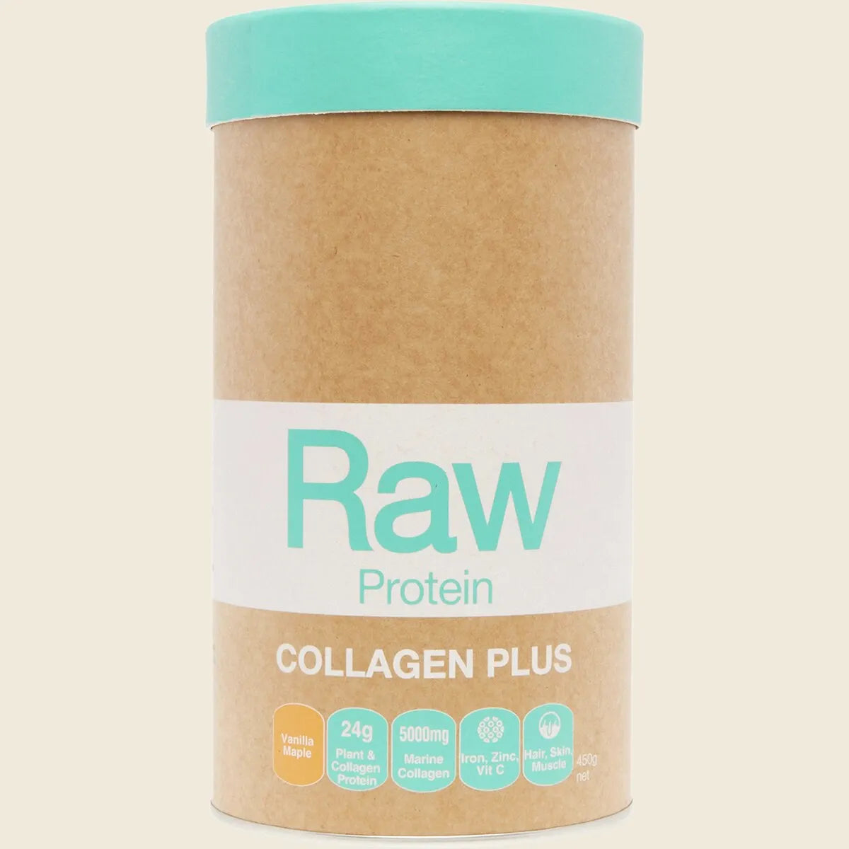 Amazonia Raw Protein Collagen Plus Vanilla Maple, Choose Your Size!