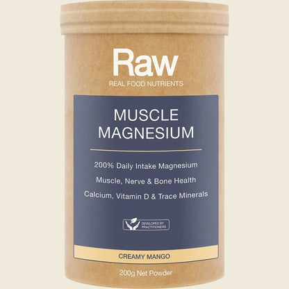 Amazonia Raw Muscle Magnesium Creamy Mango, Choose Your Size!