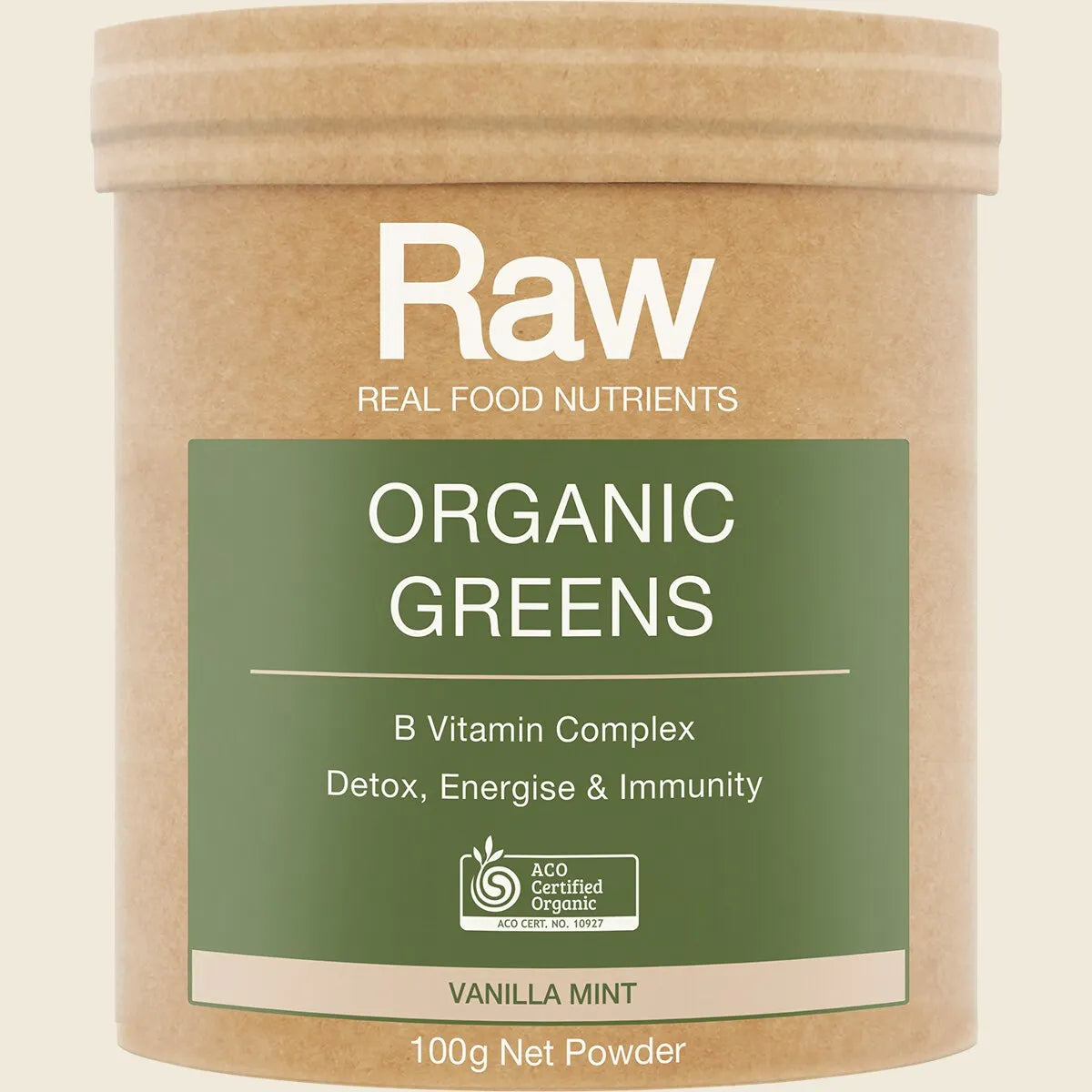 Amazonia Raw Organic Greens Vanilla Mint, Choose Your Size!