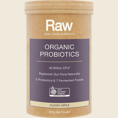 Amazonia Raw Organic Probiotics Cloudy Apple, Choose Your Size!