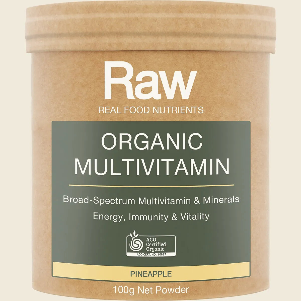 Amazonia Raw Organic Multivitamin Pineapple, Choose Your Size!