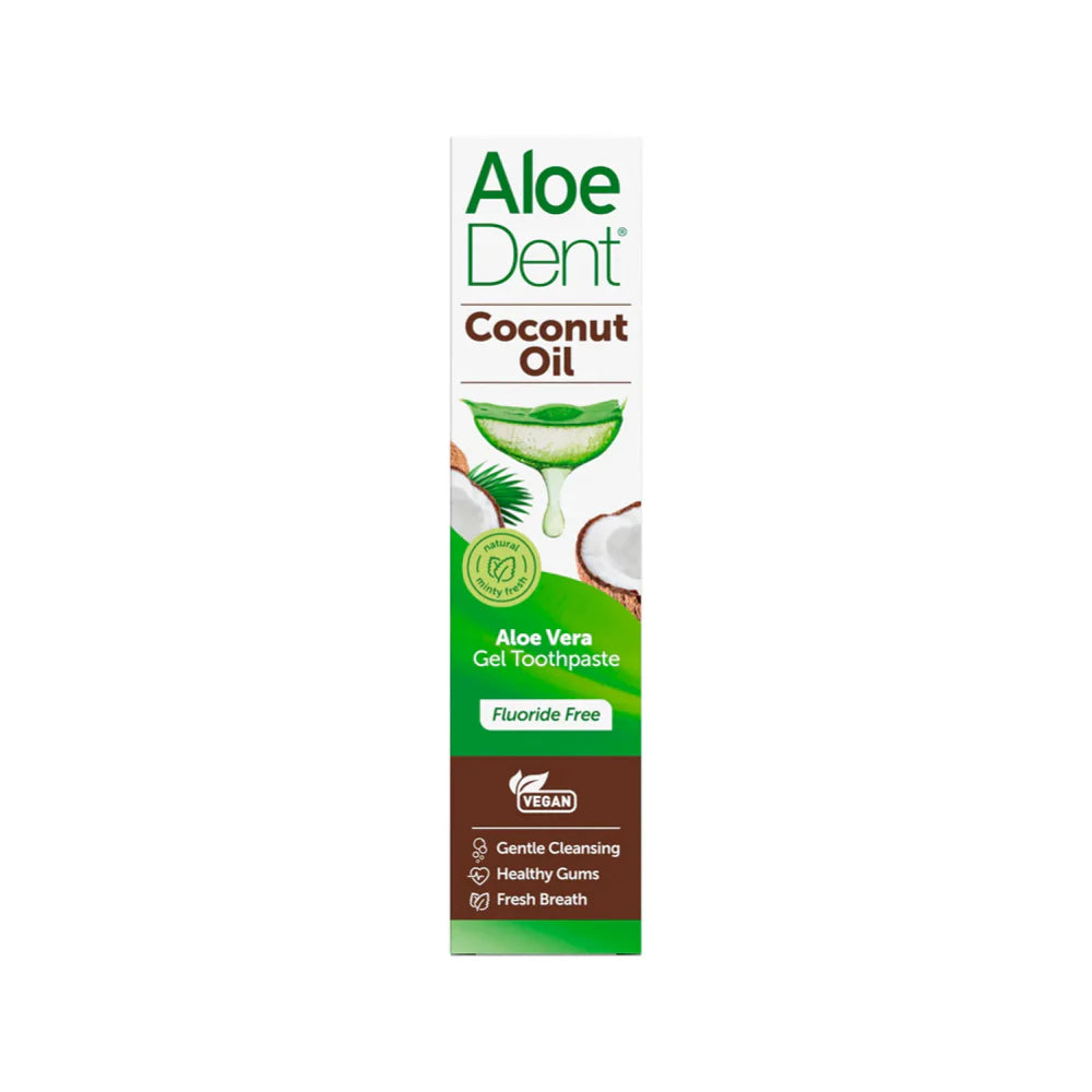 Aloe Dent Toothpaste Coconut Oil Fluoride Free 100mL, For Healthy Gums