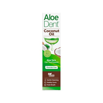 Aloe Dent Toothpaste Coconut Oil Fluoride Free 100mL, For Healthy Gums