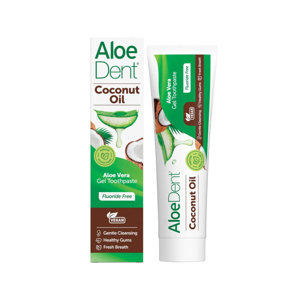 Aloe Dent Toothpaste Coconut Oil Fluoride Free 100mL, For Healthy Gums