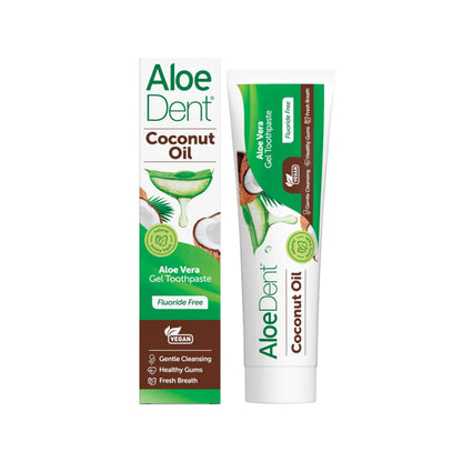 Aloe Dent Toothpaste Coconut Oil Fluoride Free 100mL, For Healthy Gums