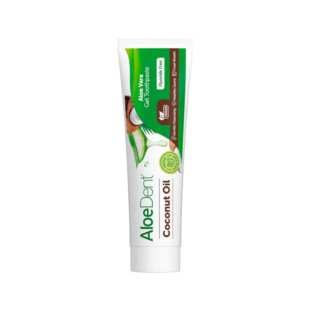 Aloe Dent Toothpaste Coconut Oil Fluoride Free 100mL, For Healthy Gums