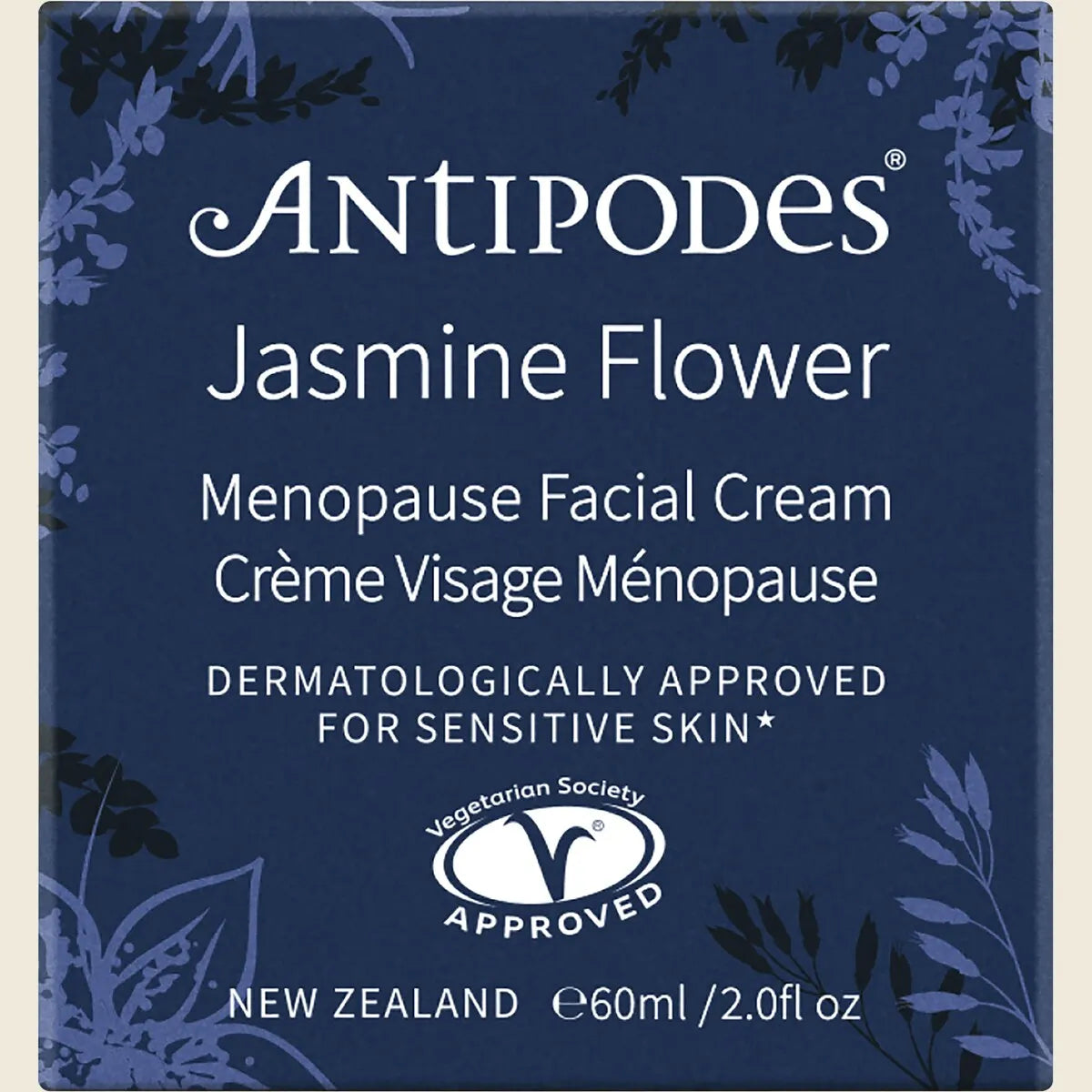 Antipodes Jasmine Flower Menopause Facial Cream 60ml, Cooling Comfort Hydration