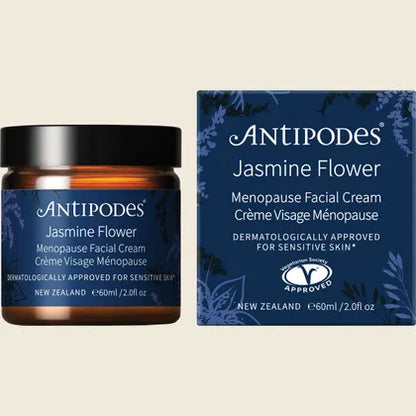 Antipodes Jasmine Flower Menopause Facial Cream 60ml, Cooling Comfort Hydration