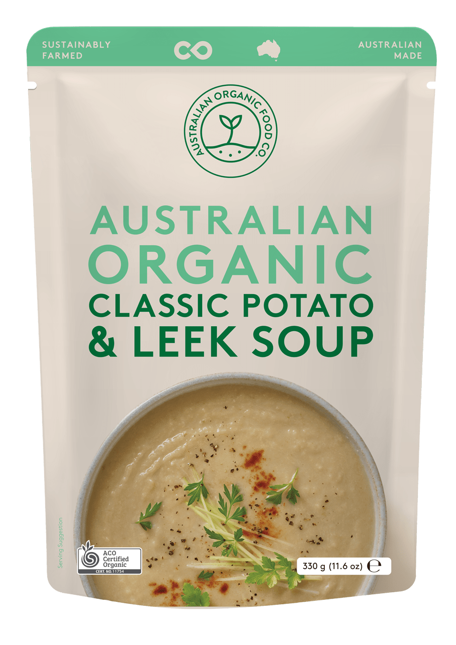 Australian Organic Food Co. Classic Potato & Leek Soup 330g, Certified Organic & Australian