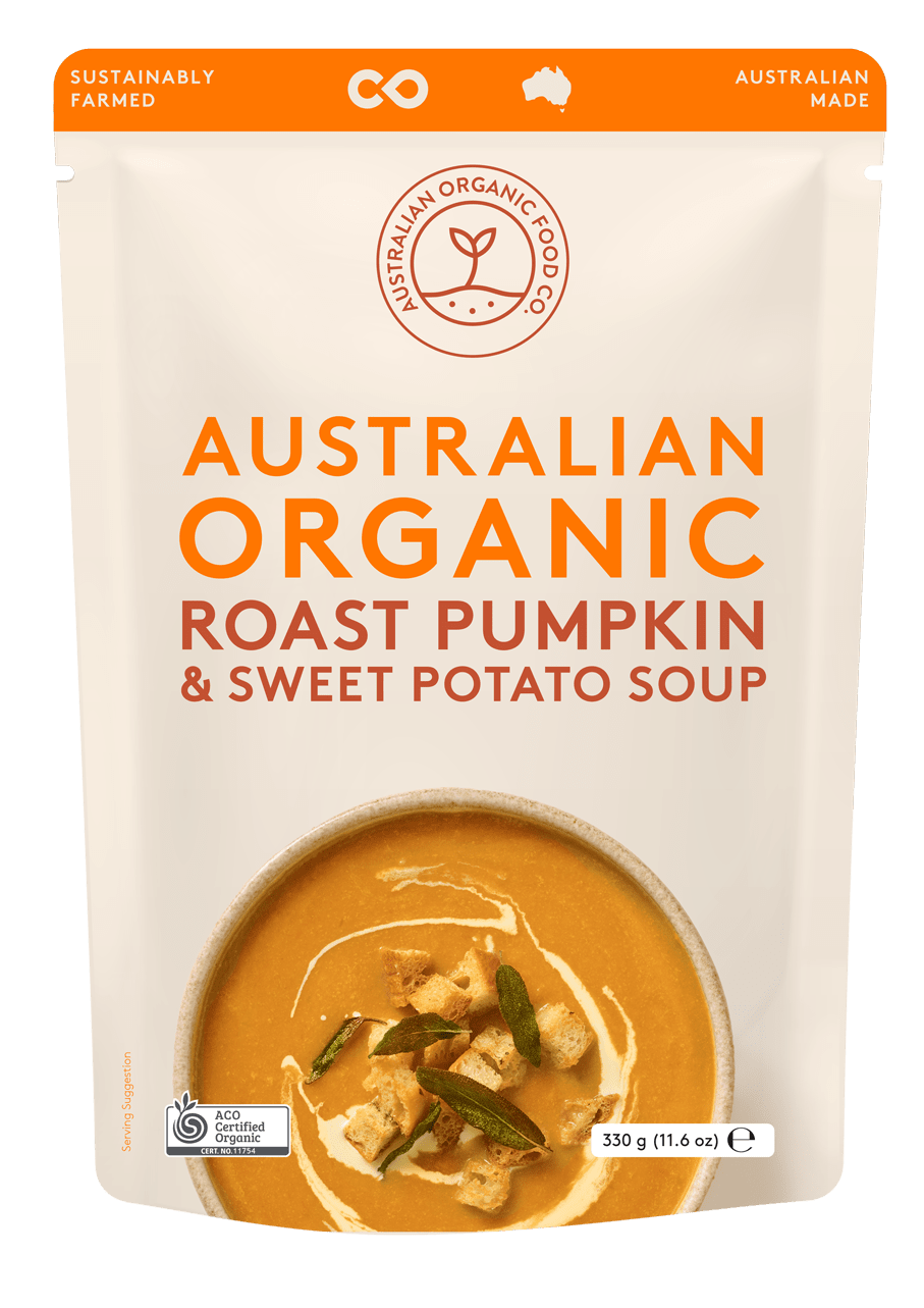 Australian Organic Food Co. Roast Pumpkin & Sweet Potato Soup 330g, Certified Organic & Australian