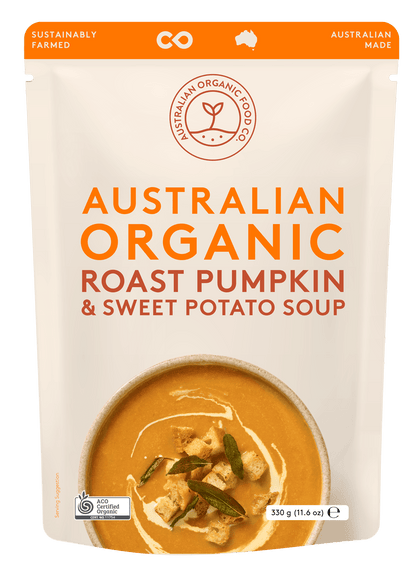 Australian Organic Food Co. Roast Pumpkin & Sweet Potato Soup 330g, Certified Organic & Australian