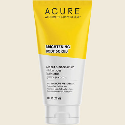 Acure Brightening Body Scrub 177ml, To Gently Exfoliate & Brighten Skin