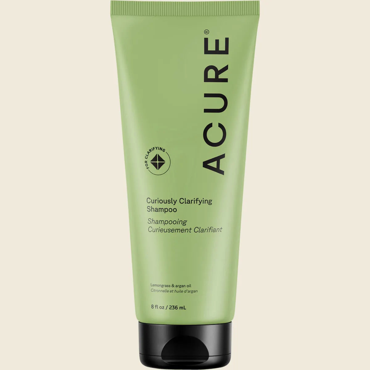 Acure Curiously Clarifying Shampoo 236mL, With Lemongrass & Argan Oil