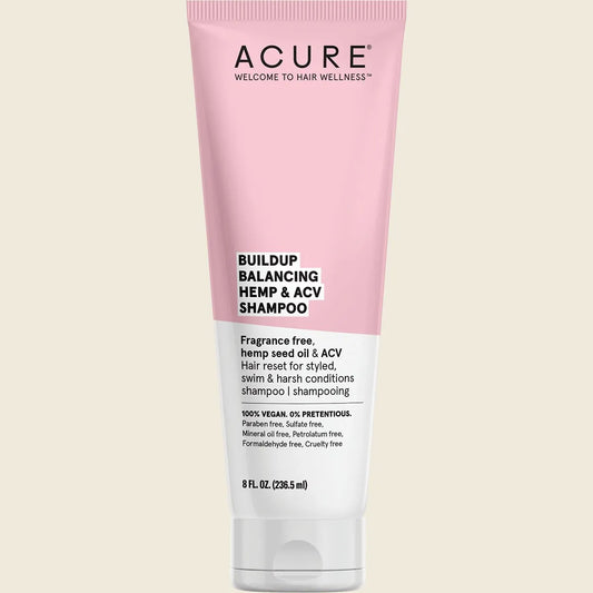 Acure Buildup Balancing Hemp & ACV Shampoo 236ml, For Soft, Manageable Hair