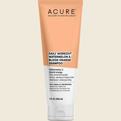 Acure Daily Workout Watermelon & Blood Orange Shampoo 236ml, For Active, Daily Use