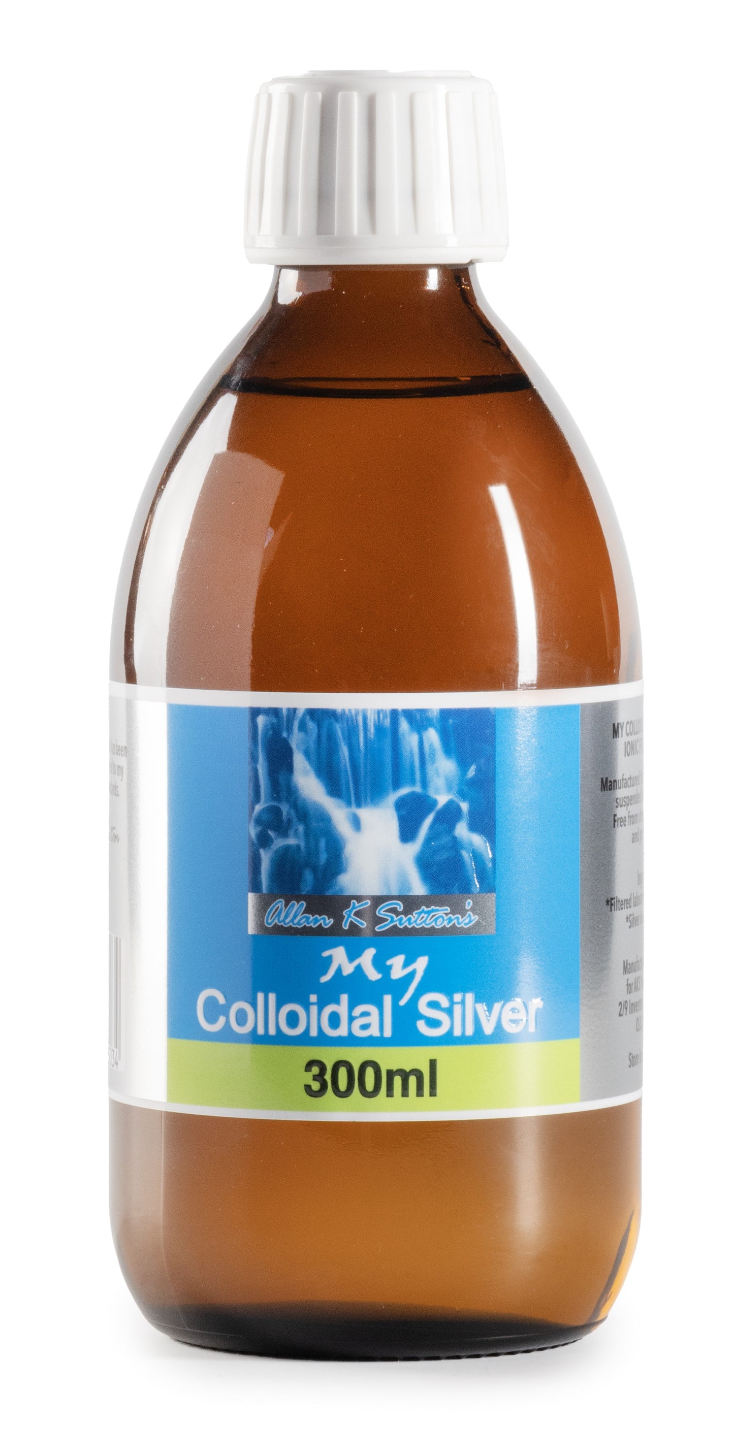 Allan K Sutton's My Colloidal Silver 300mL, 500mL Or 1L, From 99.9% Fine Silver Suspended In Purified Water