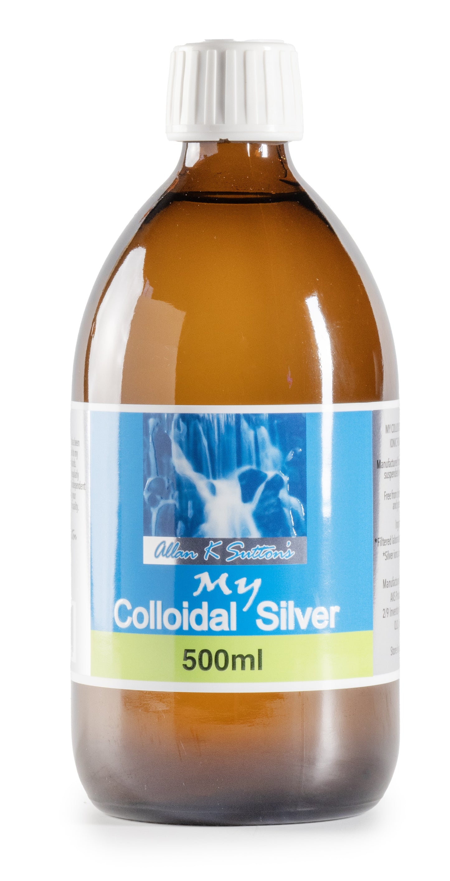 Allan K Sutton's My Colloidal Silver 300mL, 500mL Or 1L, From 99.9% Fine Silver Suspended In Purified Water