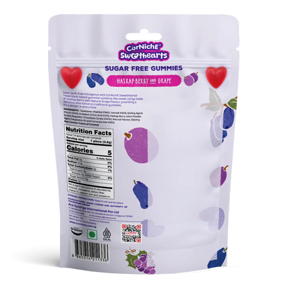 CorNiche Sugar Free Gummies Haskap Berry & Grape 50g, Gluten-Free & Vegan