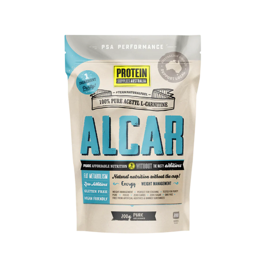 Protein Supplies Australia Alcar (Acetyl L-Carnitine) 200g, Pure Unflavoured