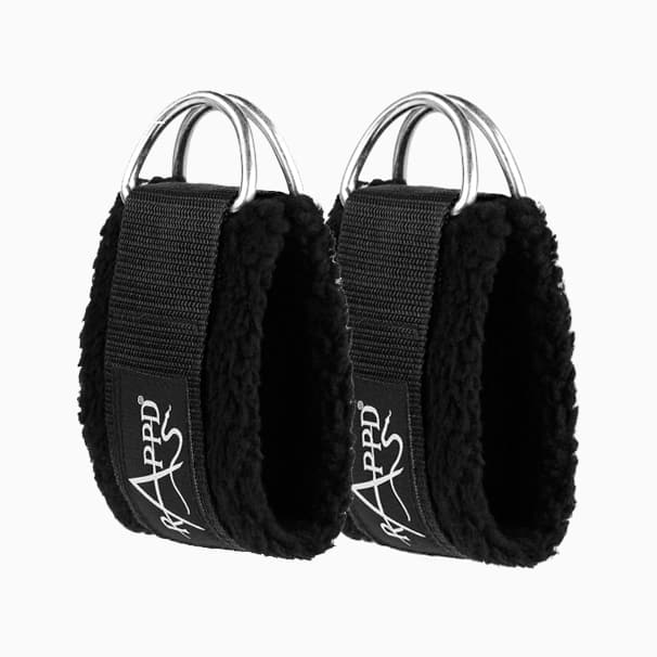 Rappd Ankle Straps For Weight Lifting, A Padded 2 Pack With A Solid D Ring; Strengthen Your Core!