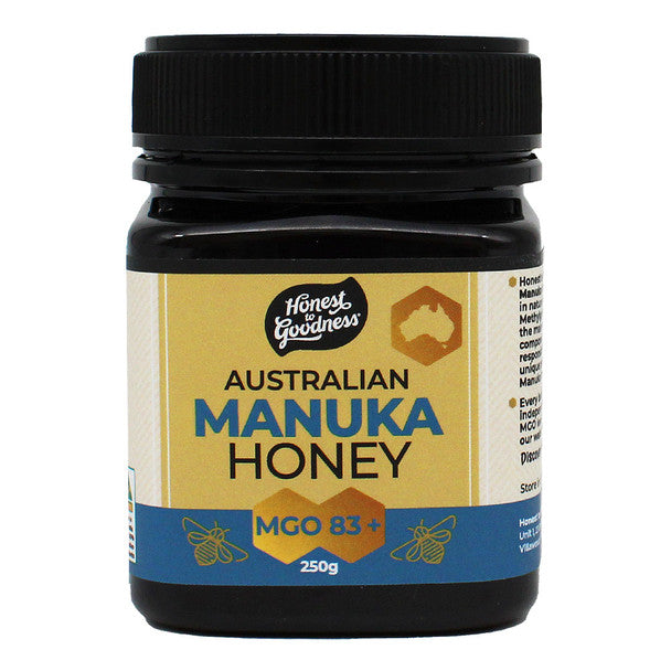 Honest To Goodness Australian Manuka Honey 250g, MGO 83+