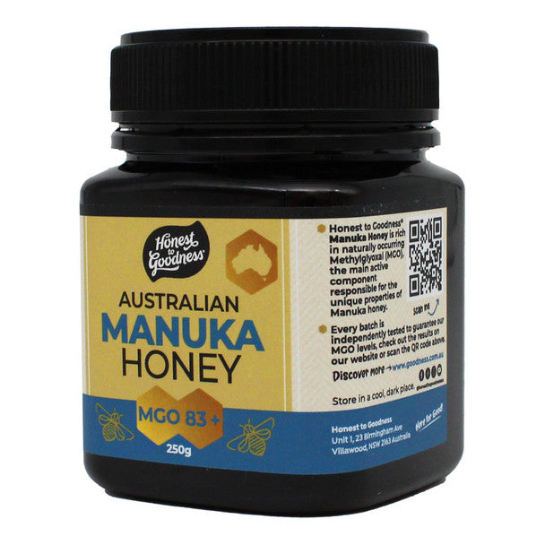 Honest To Goodness Australian Manuka Honey 250g, MGO 83+