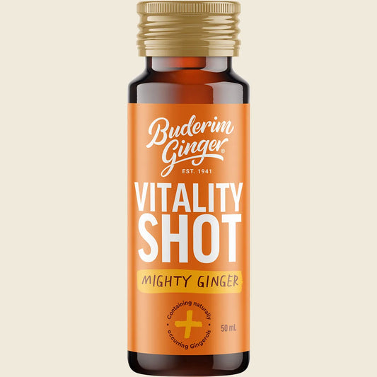 Buderim Ginger Australian Ginger Vitality Shots 50mL or 350mL, Daily Vitality Boost