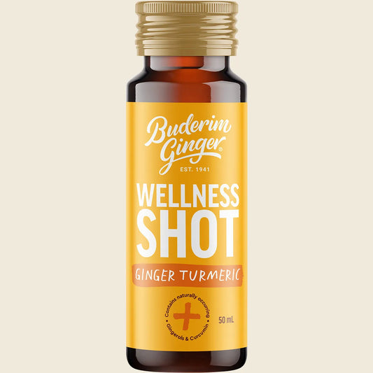 Buderim Ginger Ginger & Turmeric Wellness Shots 50mL or 350mL, Daily Immune Boost