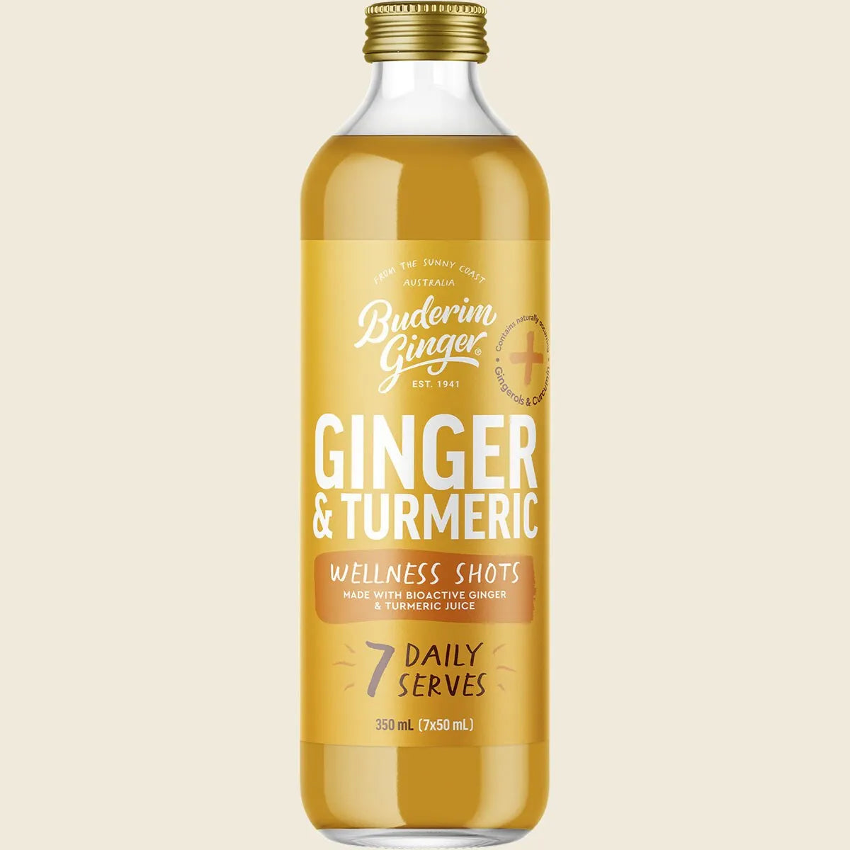 Buderim Ginger Ginger & Turmeric Wellness Shots 50mL or 350mL, Daily Immune Boost