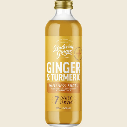 Buderim Ginger Ginger & Turmeric Wellness Shots 50mL or 350mL, Daily Immune Boost