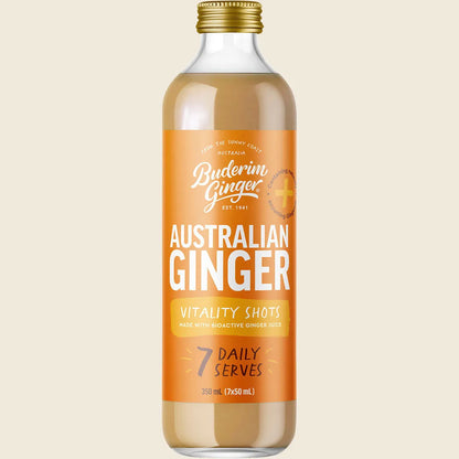 Buderim Ginger Australian Ginger Vitality Shots 50mL or 350mL, Daily Vitality Boost