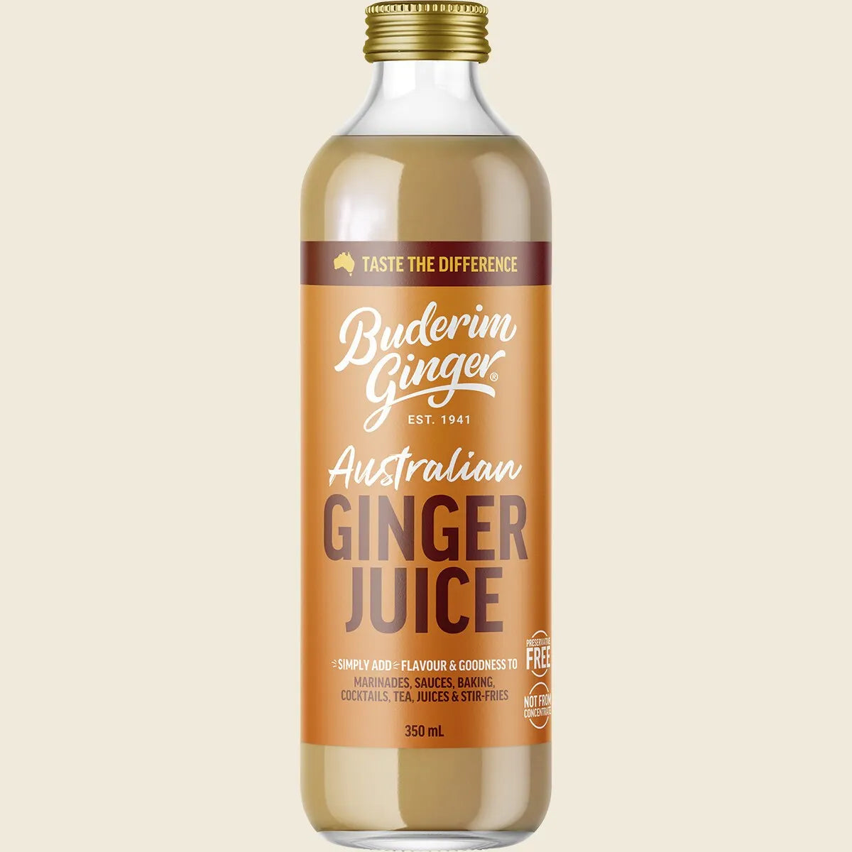Buderim Ginger Australian Ginger Juice 350mL or 750mL, Pure, Potent & Versatile