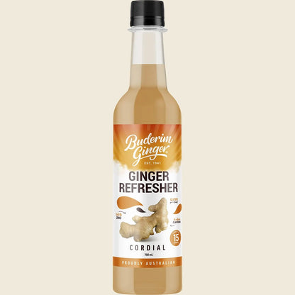 Buderim Ginger Refresher Cordial 750ml, Perfect For Mixing Into Drinks