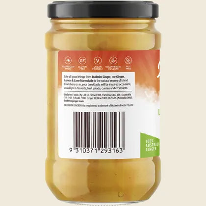Buderim Ginger Ginger Lemon & Lime Marmalade 365g, Zesty, Sweet & Refreshing