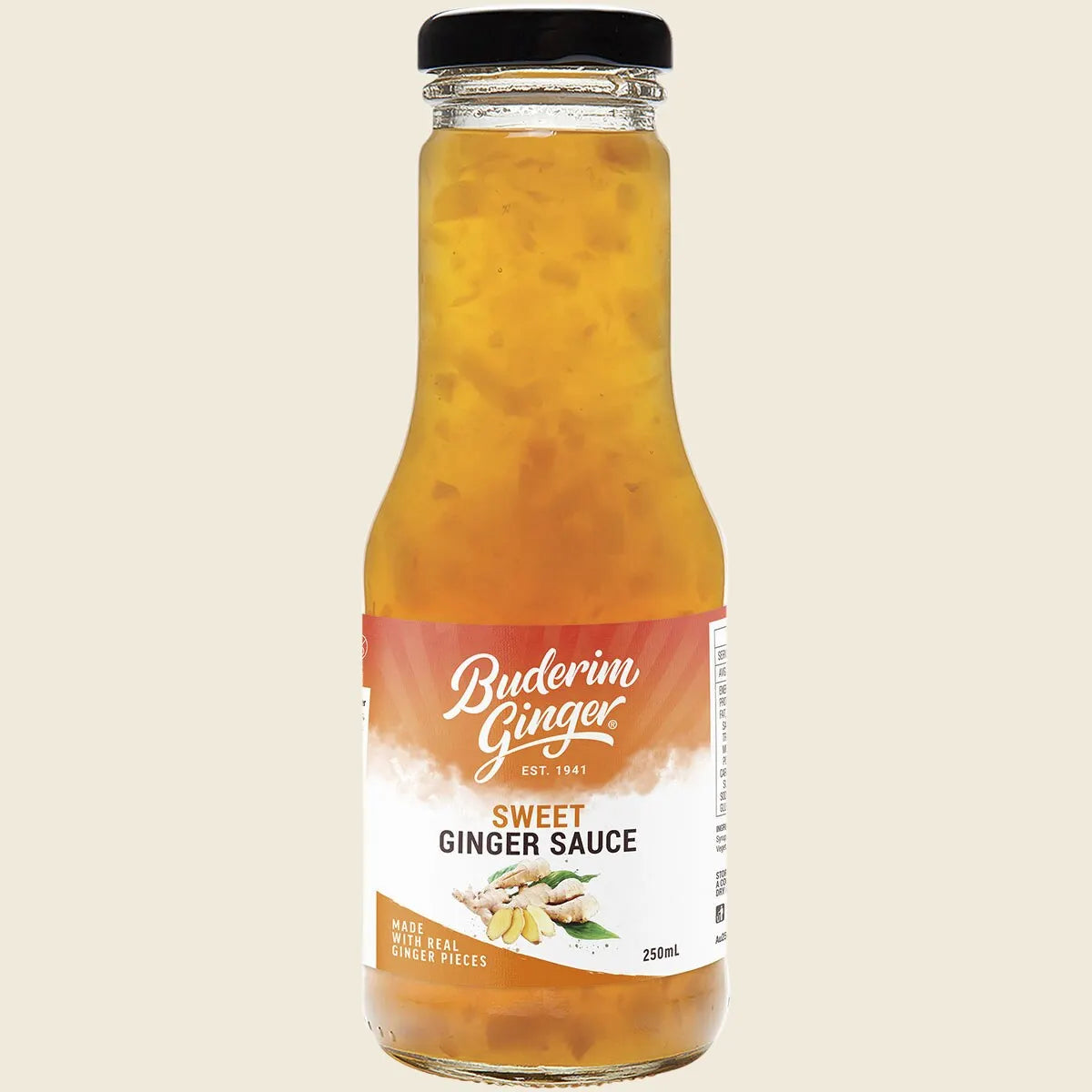 Buderim Sweet Ginger Sauce 250ml, Tangy, Versatile & Naturally Sweet