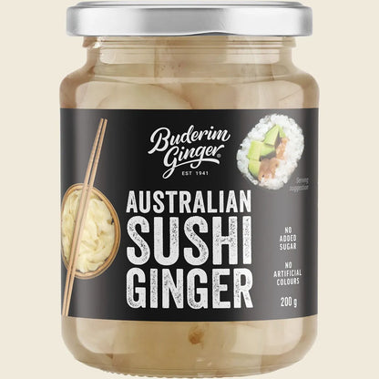 Buderim Australian Sushi Ginger 200g, Crisp, Clean & Naturally Balanced