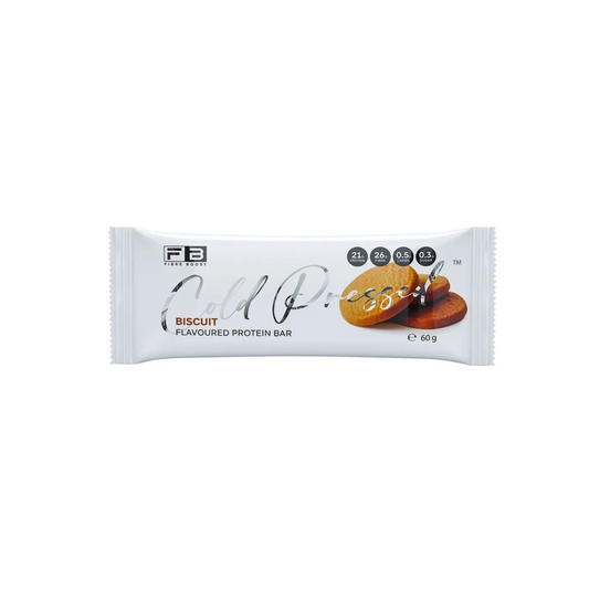 Fibre Boost Cold Pressed Protein Bar Single or Box of 12, Biscuit