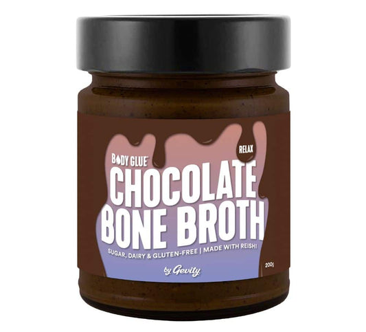 Gevity Hot Chocolate Bone Broth Relax 200g, Made With Calming Reishi Mushroom