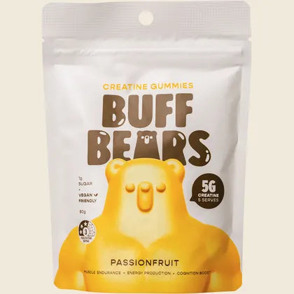 Buff Bears Creatine Gummies 80g Single Sachet Or A Box Of 8 Sachets, With 1g Of Sugar & 5g Creatine