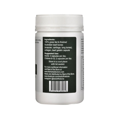 Best of the Bone Organic Whole Bone Complex 120 Capsules, Natural Calcium & Collagen